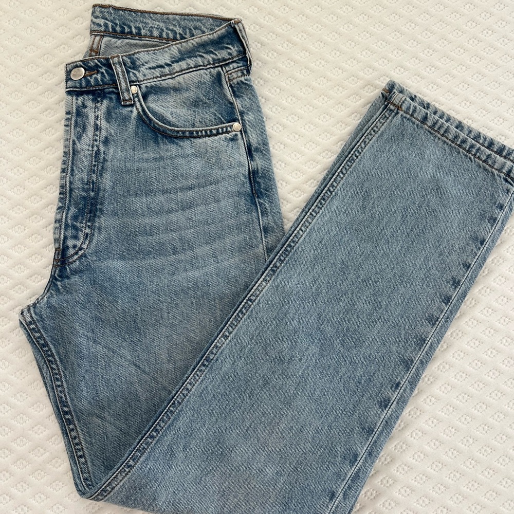 Djerf Avenue Blue Straight Jeans